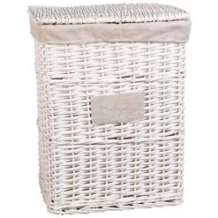 Maisons Du Monde Paniers Et Corbeilles 2 Paniers à Linge En Rotin Et Lin -Accessoires de cheminée Soldes 2 paniers a linge en rotin et lin 1000 0 3 178517 2
