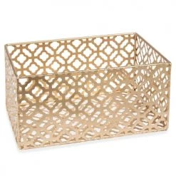 Maisons Du Monde Paniers Et Corbeilles 2 Paniers En Métal Doré -Accessoires de cheminée Soldes 2 paniers en metal dore 1000 12 38 169655 3