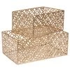 Maisons Du Monde Paniers Et Corbeilles 2 Paniers En Métal Doré -Accessoires de cheminée Soldes 2 paniers en metal dore 1000 12 38 169655 6