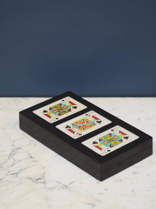 Chehoma Boîtes Boîte à Cartes En Bois Noir 4 Chehoma Boîtes Boîte à Cartes En Bois Noir – Image 2