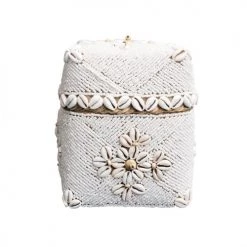 My Bliss Home Paniers Et Corbeilles Boîte Balinaise Blanche H23 X L17cm