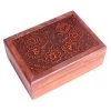 Ixia Boîtes Boite Chakras En Bois Sculpté 18x13cm -Accessoires de cheminée Soldes boite chakras en bois sculpte 18x13cm