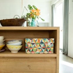 Dutch Design Brand Boîtes Boite De Rangement Back To The 60's 39,5x32x21cm Carton Multicolore -Accessoires de cheminée Soldes boite de rangement back to the 60 s 39 5x32x21cm carton multicolore 2