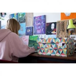 Dutch Design Brand Boîtes Boite De Rangement Back To The 60's 39,5x32x21cm Carton Multicolore -Accessoires de cheminée Soldes boite de rangement back to the 60 s 39 5x32x21cm carton multicolore 4