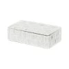 Compactor Boîtes Boîte De Rangement Blanche En Sangles Tressées 21x12cm -Accessoires de cheminée Soldes boite de rangement blanche en sangles tressees 21x12cm