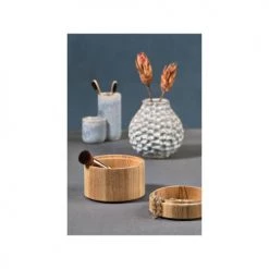 Villa Collection Boîtes Boite De Rangement En Chêne Beige -Accessoires de cheminée Soldes boite de rangement en chene beige 3