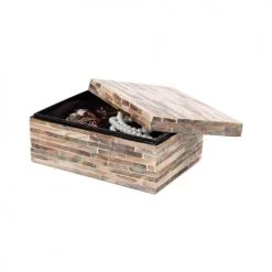 Compactor Boîtes Boîte De Rangement En Nacre 20,5x15cm -Accessoires de cheminée Soldes boite de rangement en nacre 20 5x15cm 4