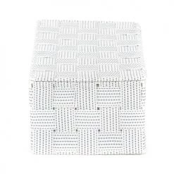 Compactor Boîtes Boîte De Rangement En Sangles Tressées 27x15cm -Accessoires de cheminée Soldes boite de rangement en sangles tressees 27x15cm 2