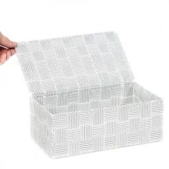 Compactor Boîtes Boîte De Rangement En Sangles Tressées 27x15cm -Accessoires de cheminée Soldes boite de rangement en sangles tressees 27x15cm 3
