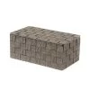 Compactor Boîtes Boîte De Rangement Marron En Sangles Tressées 27x15cm -Accessoires de cheminée Soldes boite de rangement marron en sangles tressees 27x15cm