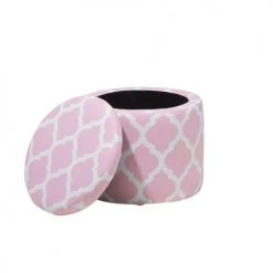 Beliani Boîtes Boîte De Rangement Mutltifonction Rose -Accessoires de cheminée Soldes boite de rangement mutltifonction rose 2