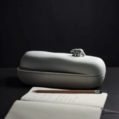 Qualy Design Boîtes Boite De Rangement Ours Polaire -Accessoires de cheminée Soldes boite de rangement ours polaire 4