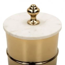 Beliani Boîtes Boîte Décorative Dorée -Accessoires de cheminée Soldes boite decorative doree 3