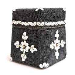 My Bliss Home Paniers Et Corbeilles Boite Décorative Noire En Bambou L20xH30 Cm