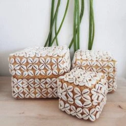 My Bliss Home Paniers Et Corbeilles Boîte En Bambou Beige 12 X 10 Cm -Accessoires de cheminée Soldes boite en bambou beige 12 x 10 cm 2