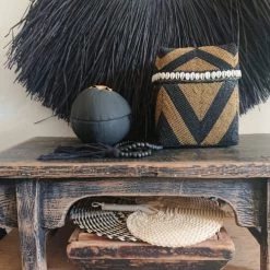 My Bliss Home Paniers Et Corbeilles Boîte En Bambou Et Perles De Verre H25 X L22 -Accessoires de cheminée Soldes boite en bambou et perles de verre h25 x l22 2