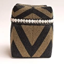 My Bliss Home Paniers Et Corbeilles Boîte En Bambou Et Perles De Verre H25 X L22 -Accessoires de cheminée Soldes boite en bambou et perles de verre h25 x l22 5