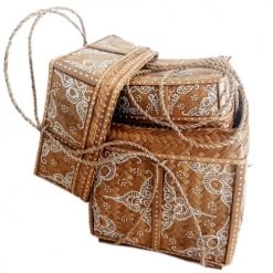 My Bliss Home Paniers Et Corbeilles Boîte En Bambou H30 X L16 Cm -Accessoires de cheminée Soldes boite en bambou h30 x l16 cm 4