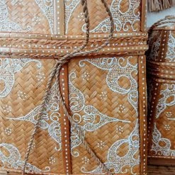 My Bliss Home Paniers Et Corbeilles Boîte En Bambou Lot De 3 -Accessoires de cheminée Soldes boite en bambou lot de 3 5