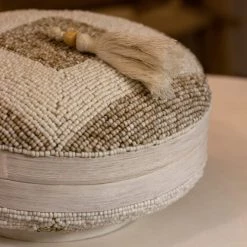 Now’s Home Boîtes Boite En Bambou Ornée De Perles -Accessoires de cheminée Soldes boite en bambou ornee de perles 8