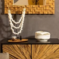 Now’s Home Boîtes Boite En Bambou Ornée De Perles -Accessoires de cheminée Soldes boite en bambou ornee de perles 9