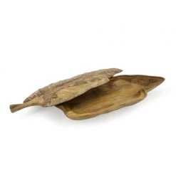 MOYCOR Boîtes Boîte En Bois De Teck Beige Blanchi -Accessoires de cheminée Soldes boite en bois de teck beige blanchi 1