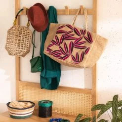 Maisons Du Monde Boîtes Boîte En Jonc De Mer Noir Et Couvercle Vert - Lot De 2 -Accessoires de cheminée Soldes boite en jonc de mer noir et couvercle vert 1000 9 38 223406 4