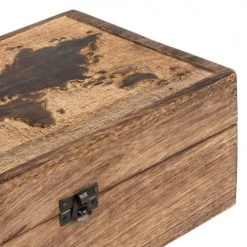 Maisons Du Monde Boîtes Boîte En Manguier Carte Du Monde -Accessoires de cheminée Soldes boite en manguier carte du monde 1000 12 31 208024 3