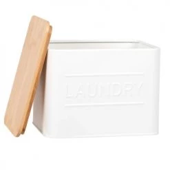 Maisons Du Monde Boîtes Boîte En Métal Et En Bambou écrue Et Blanche -Accessoires de cheminée Soldes boite en metal et en bambou ecrue et blanche 1000 6 8 228214 2