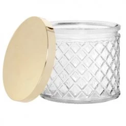 Maisons Du Monde Boîtes Boîte En Verre Et Couvercle En Métal Doré - Lot De 2 -Accessoires de cheminée Soldes boite en verre et couvercle en metal dore 1000 4 20 225356 2