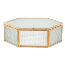 Maisons Du Monde Boîtes Boîte En Verre Et En Métal Doré