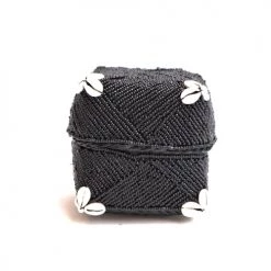 My Bliss Home Paniers Et Corbeilles Boîte Noire En Bambou 11 X 11 Cm -Accessoires de cheminée Soldes boite noire en bambou 11 x 11 cm 2