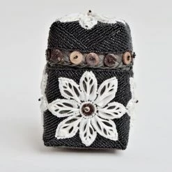 My Bliss Home Paniers Et Corbeilles Boîte Noire En Bambou 12 X 17 Cm -Accessoires de cheminée Soldes boite noire en bambou 12 x 17 cm 1