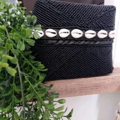 My Bliss Home Paniers Et Corbeilles Boîte Noire En Bambou 15x15 Cm -Accessoires de cheminée Soldes boite noire en bambou 15x15 cm 2