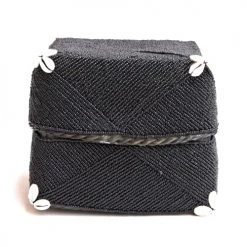 My Bliss Home Paniers Et Corbeilles Boîte Noire En Bambou 18 X 15 Cm -Accessoires de cheminée Soldes boite noire en bambou 18 x 15 cm 2