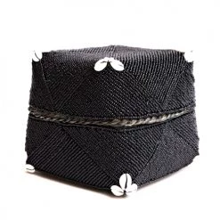 My Bliss Home Paniers Et Corbeilles Boîte Noire En Bambou 18 X 15 Cm -Accessoires de cheminée Soldes boite noire en bambou 18 x 15 cm 3