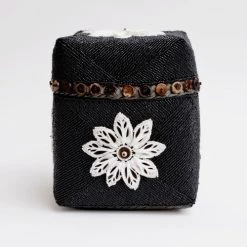 My Bliss Home Paniers Et Corbeilles Boîte Noire En Bambou 22 X 25 Cm -Accessoires de cheminée Soldes boite noire en bambou 22 x 25 cm 2