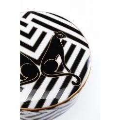 Kare Design Boîtes Boîte Noire Et Blanche Panthères En Porcelaine D17 -Accessoires de cheminée Soldes boite noire et blanche pantheres en porcelaine d17 3