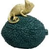 Kare Design Boîtes Boîte Verte Caméléon Doré En Polyrésine H20 -Accessoires de cheminée Soldes boite verte cameleon dore en polyresine h20