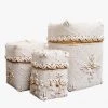 My Bliss Home Paniers Et Corbeilles Boîtes Balinaises Blanches Lot De 3 -Accessoires de cheminée Soldes boites balinaises blanches lot de 3