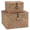 Maisons Du Monde Boîtes En Paille Tressée (x2) -Accessoires de cheminée Soldes boites en paille tressee x2 1000 3 15 196200 1