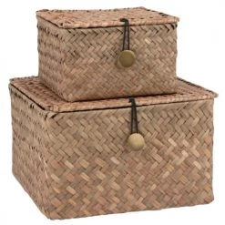 Maisons Du Monde Boîtes En Paille Tressée (x2)