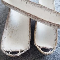 My Bliss Home Paniers Et Corbeilles Bol En Bois Et Rotin Rectangulaire L55 X L15 X H11 Cm -Accessoires de cheminée Soldes bol en bois et rotin rectangulaire l55 x l15 x h11 cm 5