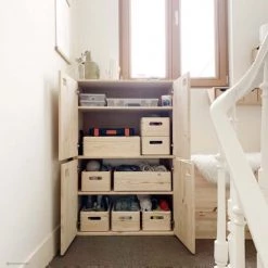 Astigarraga Boîtes Caisse En Bois De Rangement 30 X 20 X 14 Cm -Accessoires de cheminée Soldes caisse en bois de rangement 30 x 20 x 14 cm 3