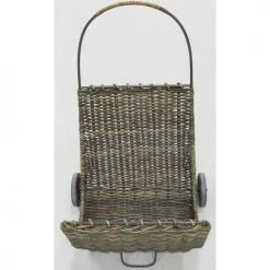 Aubry Gaspard Accessoires De Cheminée Chariot à Bûches En Poelet Croco Sur Roulettes -Accessoires de cheminée Soldes chariot a buches en poelet croco sur roulettes 3