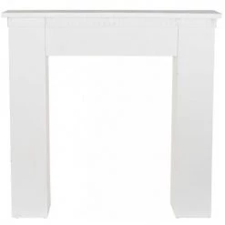 ITEM International Accessoires De Cheminée Cheminée Décorative Bois Blanc - 110x23x110cm -Accessoires de cheminée Soldes cheminee decorative bois blanc 110x23x110cm 4