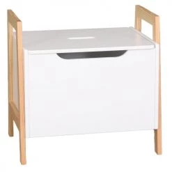 Toilinux Paniers Et Corbeilles Coffre à Jouets L. 49 X H. 48 Cm Blanc