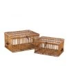 LANADECO Paniers Et Corbeilles Coffres Rotin Miel - Lot De 2 -Accessoires de cheminée Soldes coffres rotin miel lot de 2