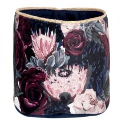 Maisons Du Monde Paniers Et Corbeilles Corbeille à Motifs Bleu Pétrole, Rose Et Doré