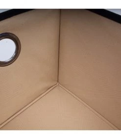 Casâme Paniers Et Corbeilles Corbeille Beige En Tissu Avec Oeillet -Accessoires de cheminée Soldes corbeille beige en tissu avec oeillet 4